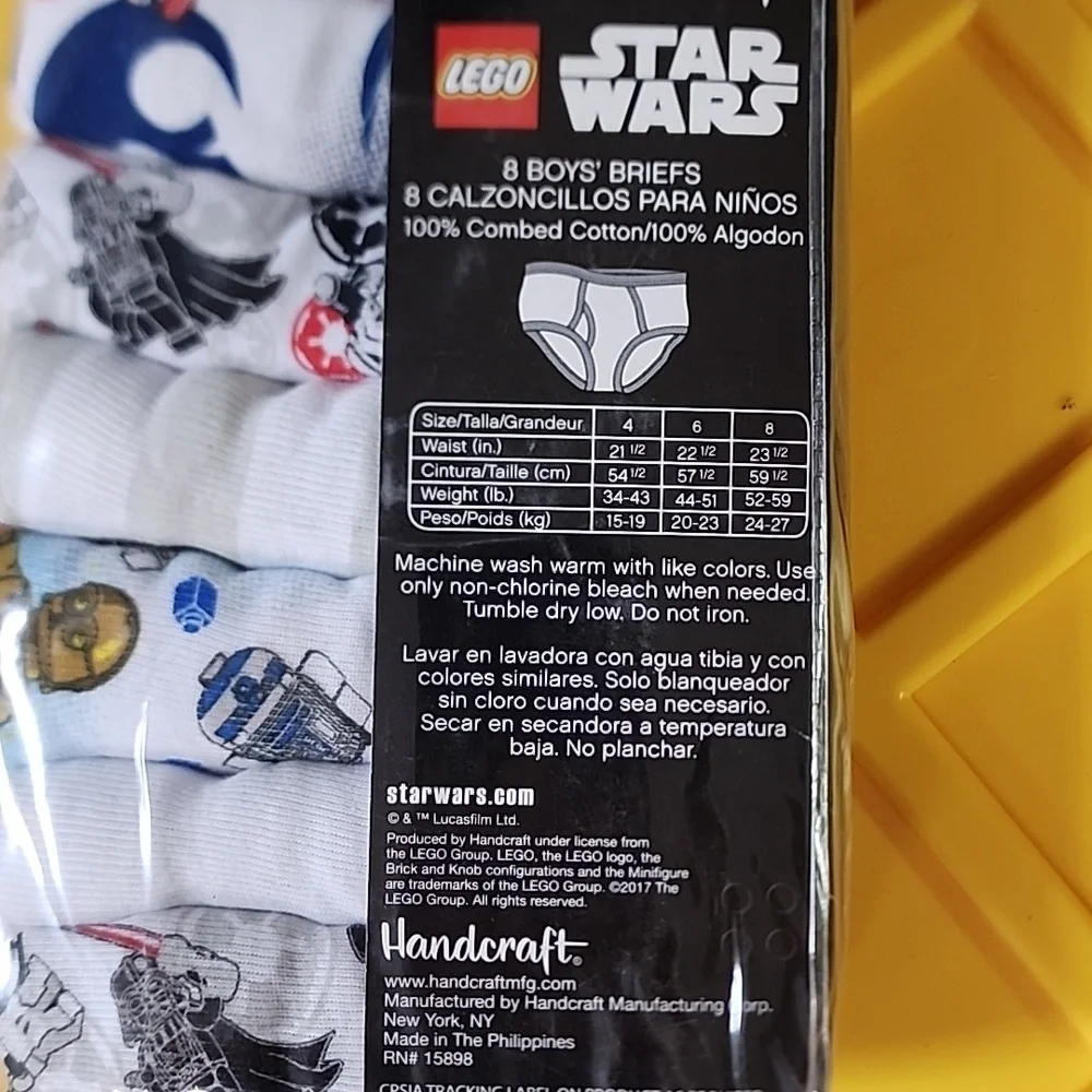 LEGO Star Wars Boys' Briefs. Size 8. New - Picture 3 of 6